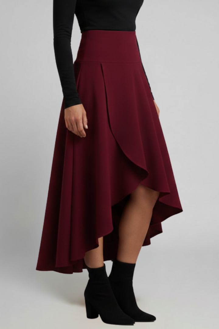 Zara | Women's Midi Skirt | Layered Hem High Waist