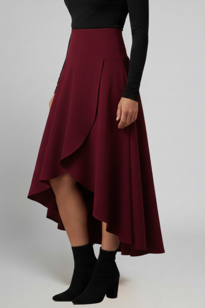 Zara | Women's Midi Skirt | Layered Hem High Waist
