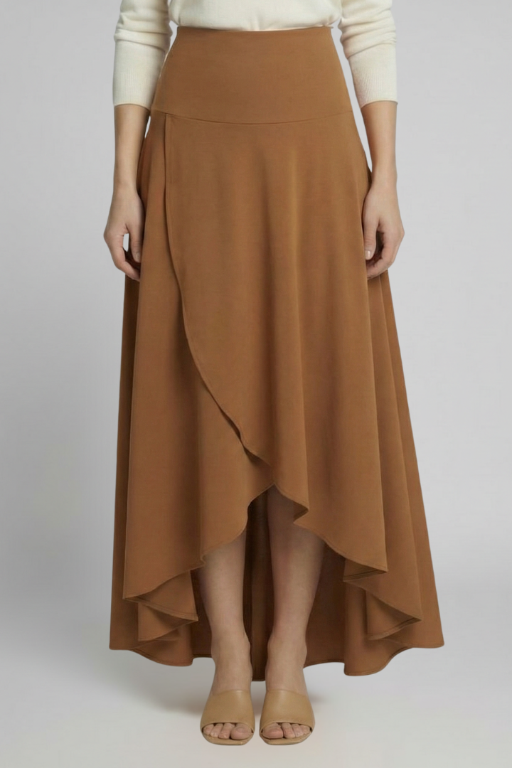 Zara | Women's Midi Skirt | Layered Hem High Waist