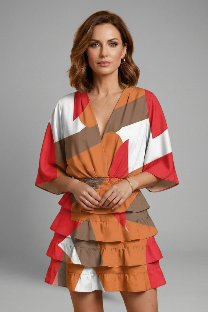Mila | Women's Mini Dress | Wrap Front Ruffle Skirt