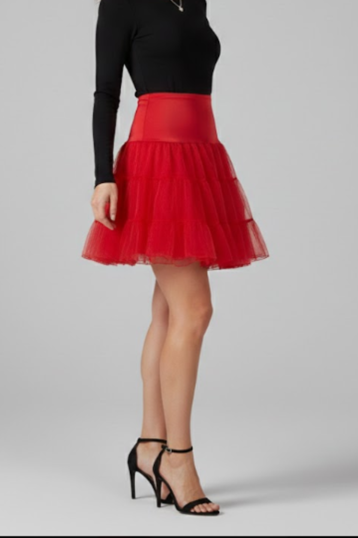 Gala | Women's Mini Skirt | Elastic Waist Tiered Mesh