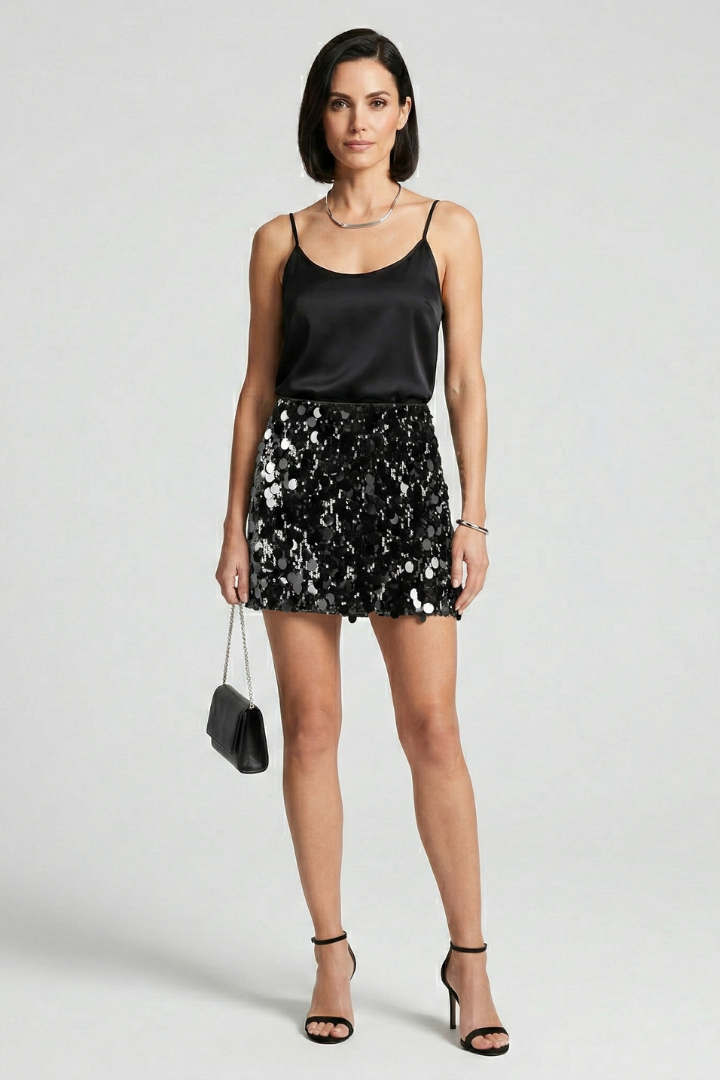 Koda | Women's Mini Skirt | Fitted Waist Sequin