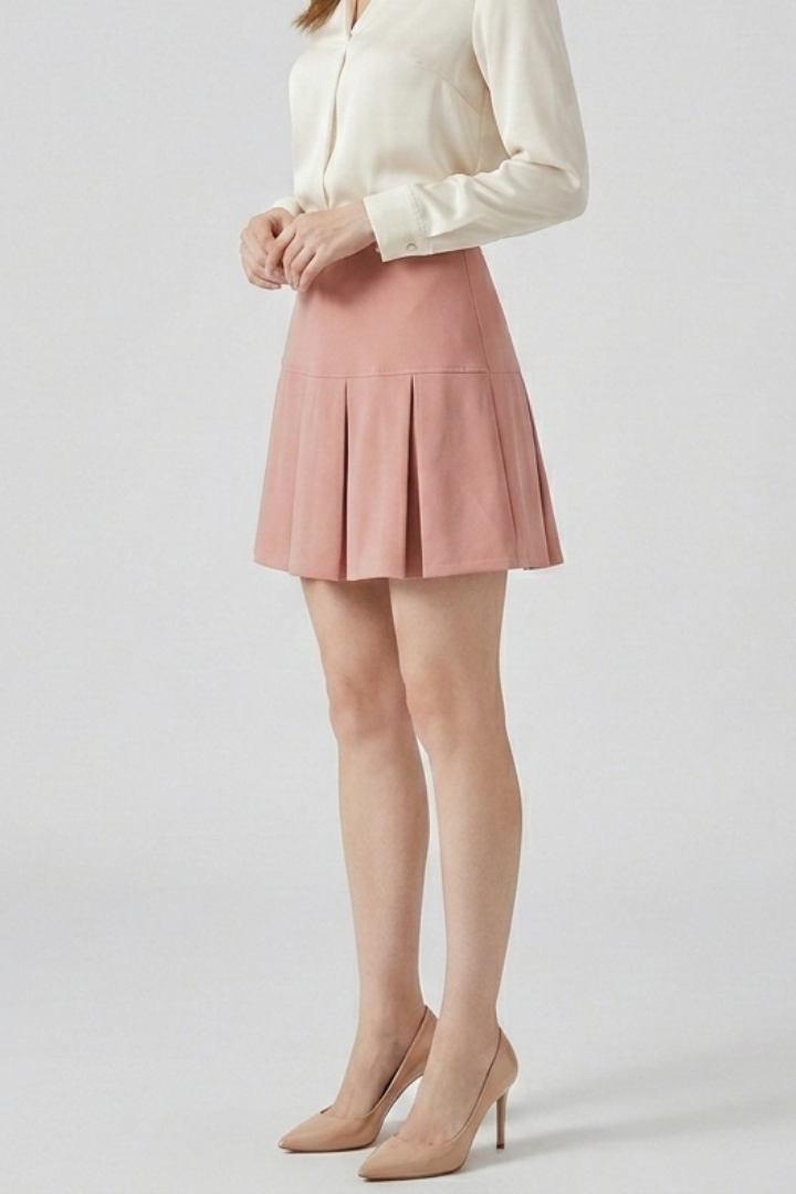 Lara | Women's Mini Skirt | Pleats High Waist