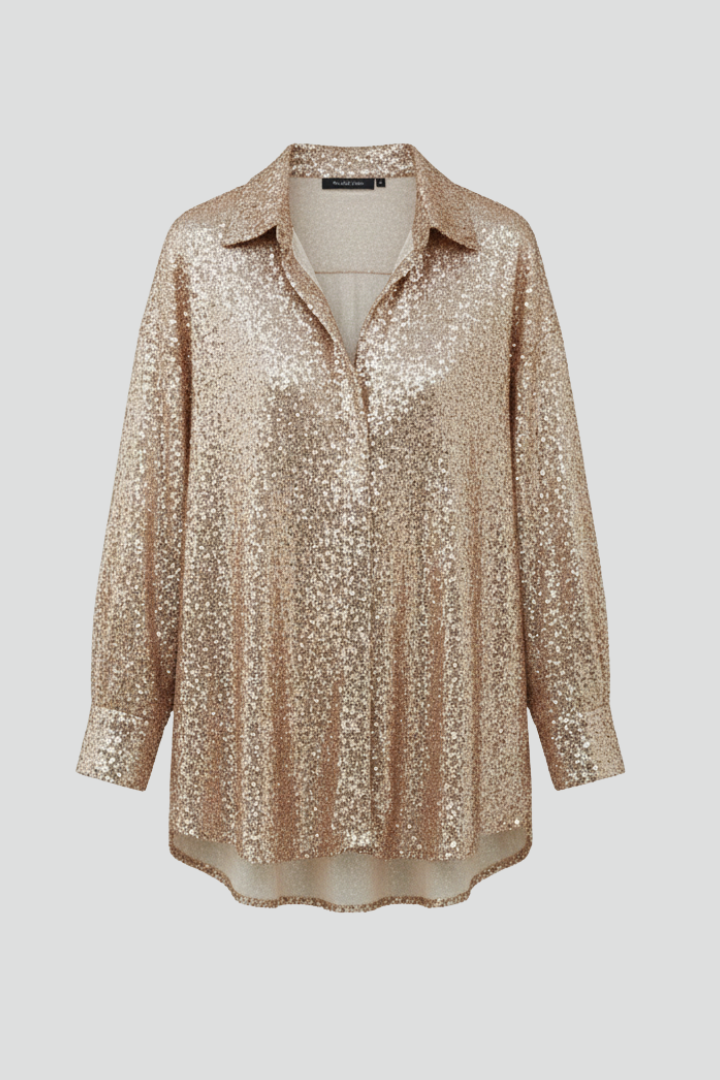 Cerys | Women's Blouse | Oversized Long Sleeves Shimmering