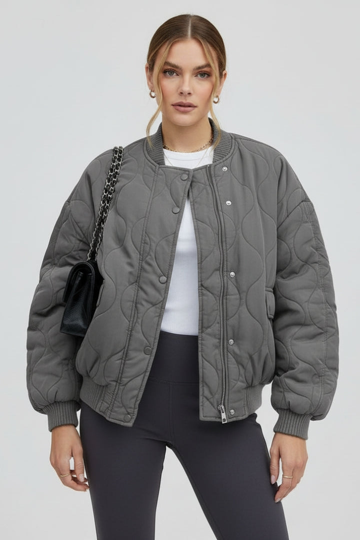 Fionnuala | Women's Oversized Quilted Bomber Jacket