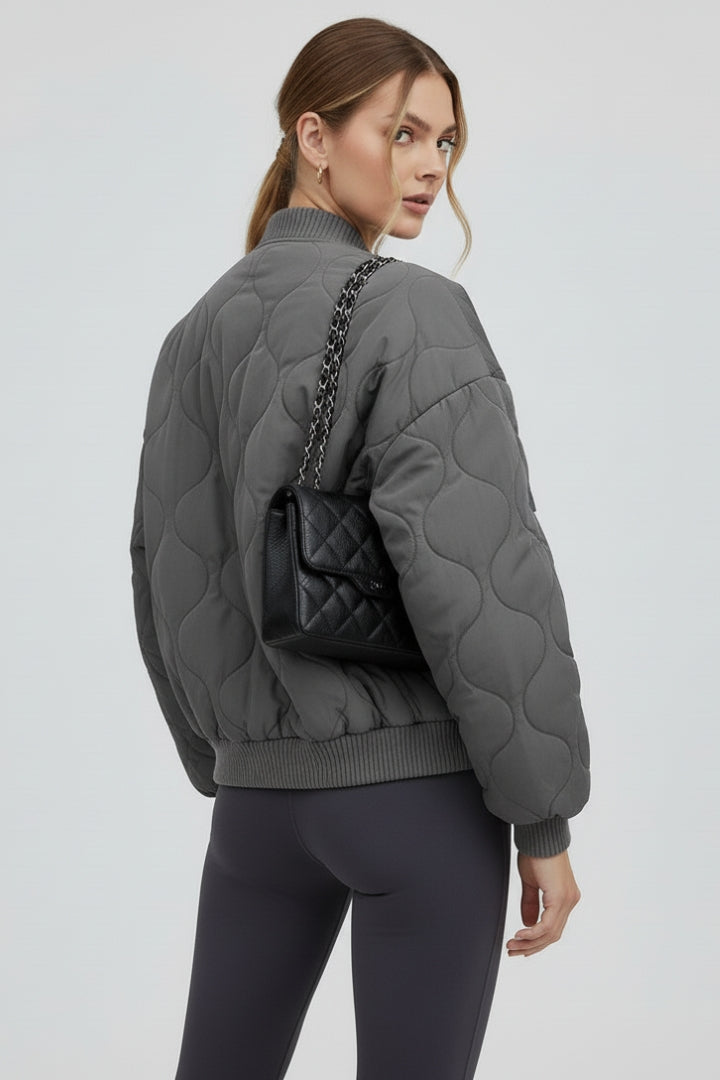 Fionnuala | Women's Oversized Quilted Bomber Jacket