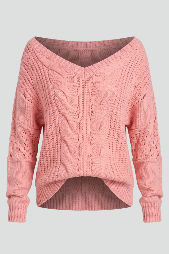 Lila | Women's Sweater | Oversized Long Sleeves Ribbed Cuffs
