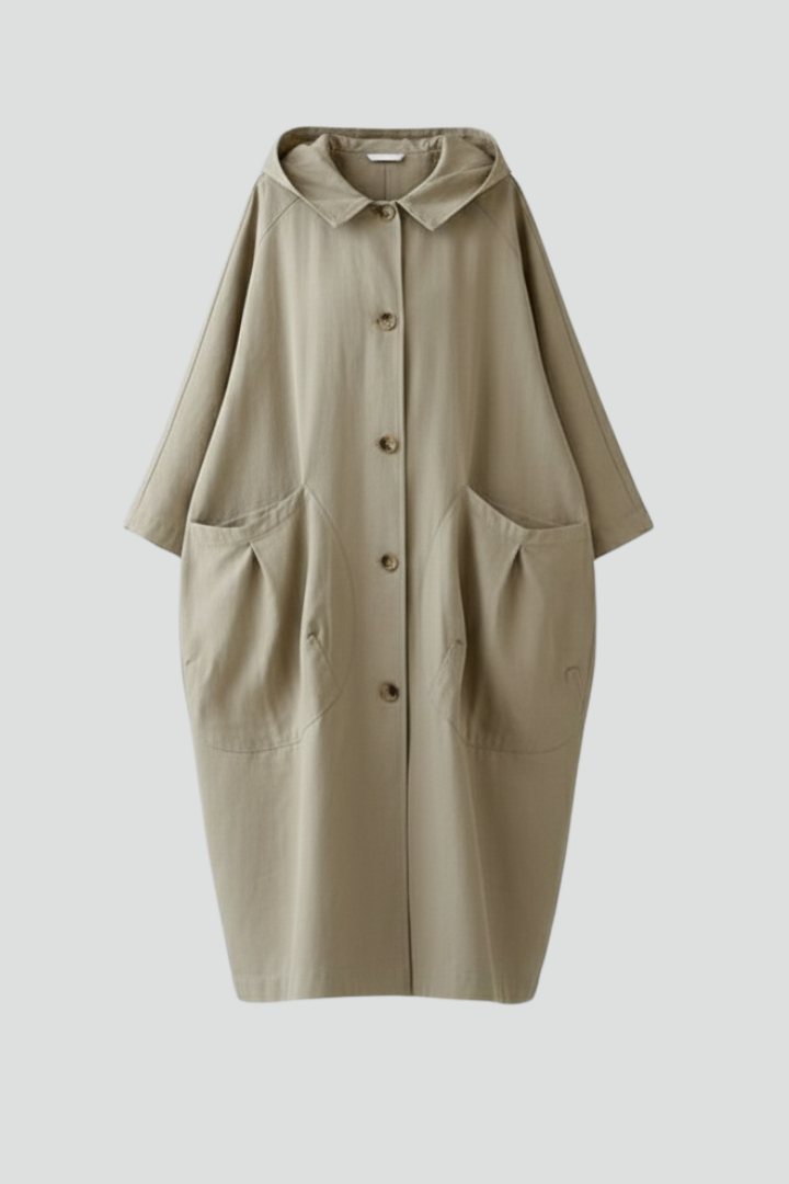 Althaia | Women's Oversized Trench Coat with Hood