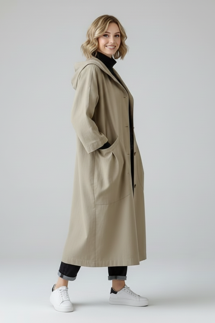 Althaia | Women's Oversized Trench Coat with Hood