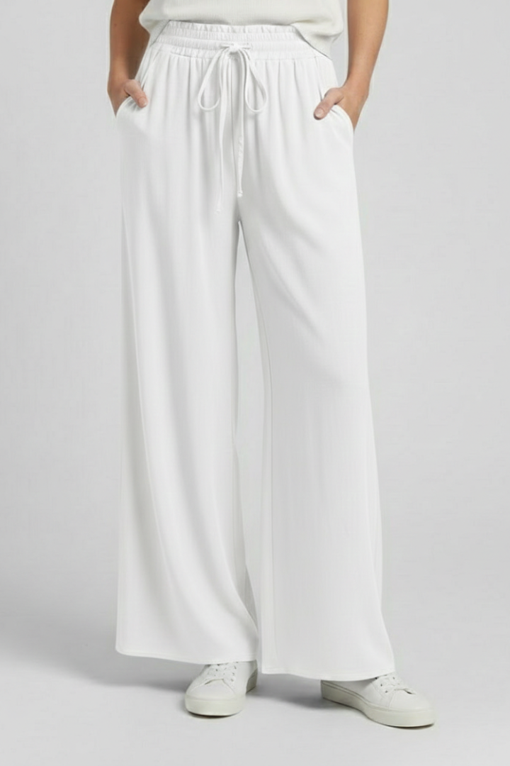 Ingrid | Women's Palazzo Trousers | Drawstring Waist Side Pockets