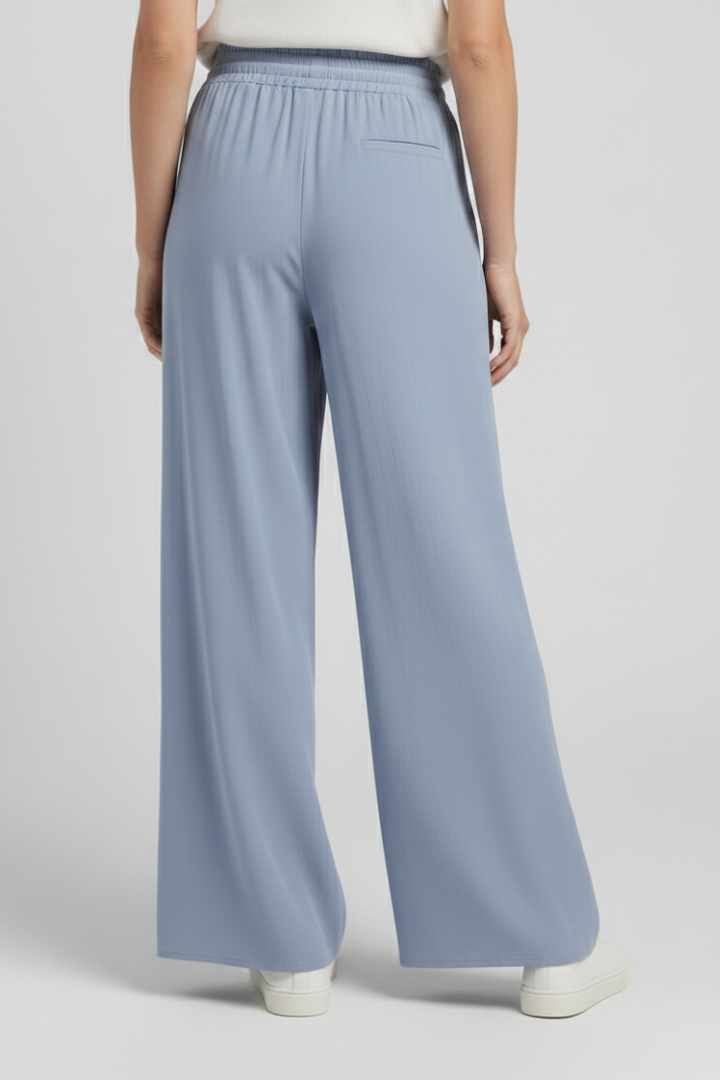 Ingrid | Women's Palazzo Trousers | Drawstring Waist Side Pockets