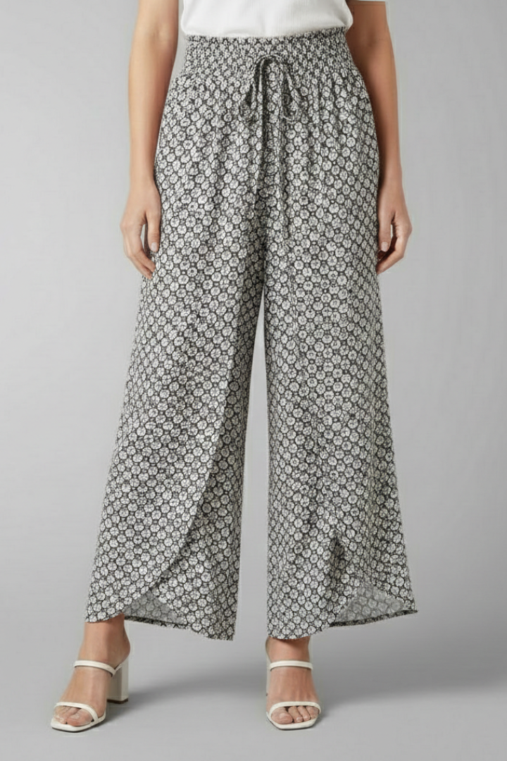 Cala | Women's Palazzo Trousers | Elastic Waist Patterned