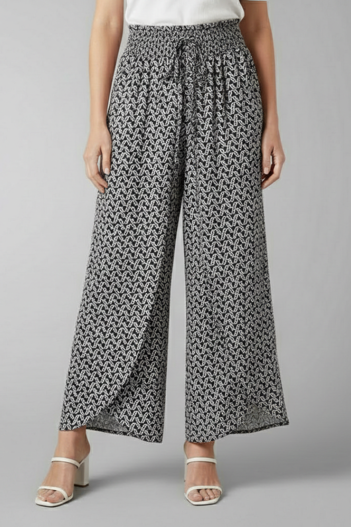 Cala | Women's Palazzo Trousers | Elastic Waist Patterned