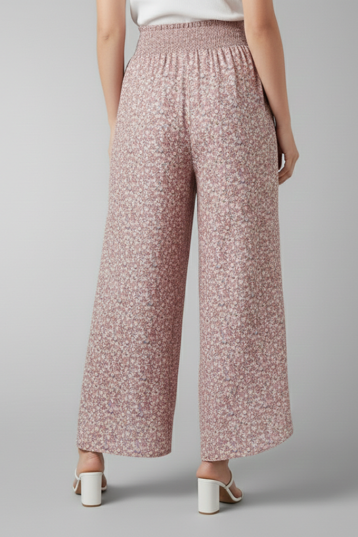 Cala | Women's Palazzo Trousers | Elastic Waist Patterned