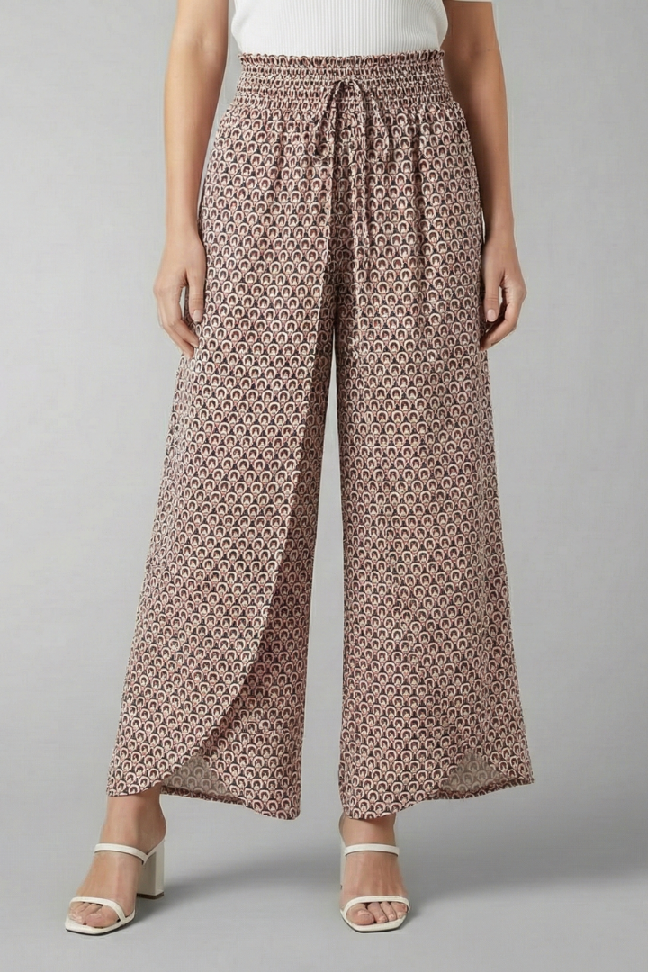 Cala | Women's Palazzo Trousers | Elastic Waist Patterned
