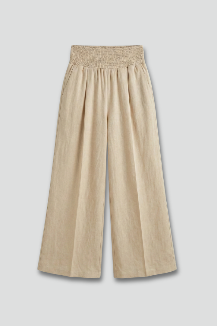 Gunda | Women's Palazzo Trousers | High Waist Pleats