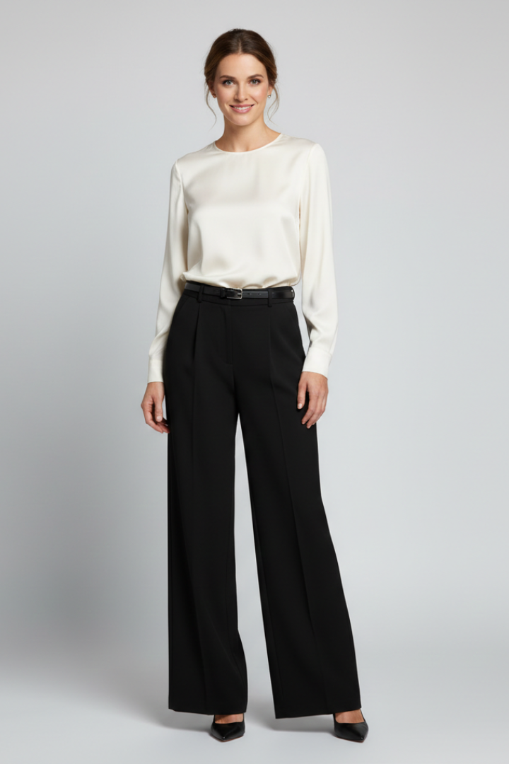 Nala | Women's Palazzo Trousers | High Waist Tie Belt