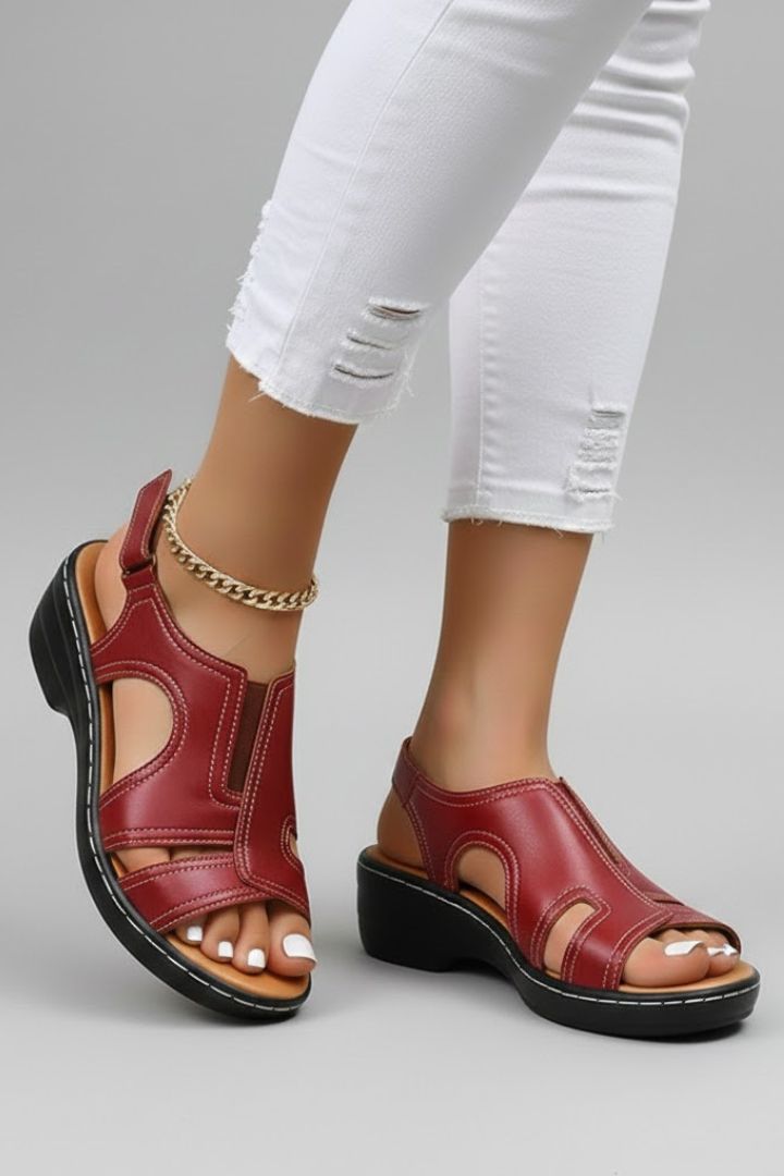 Xara | Women's Platform Sandals | Open Toe Cutout Upper