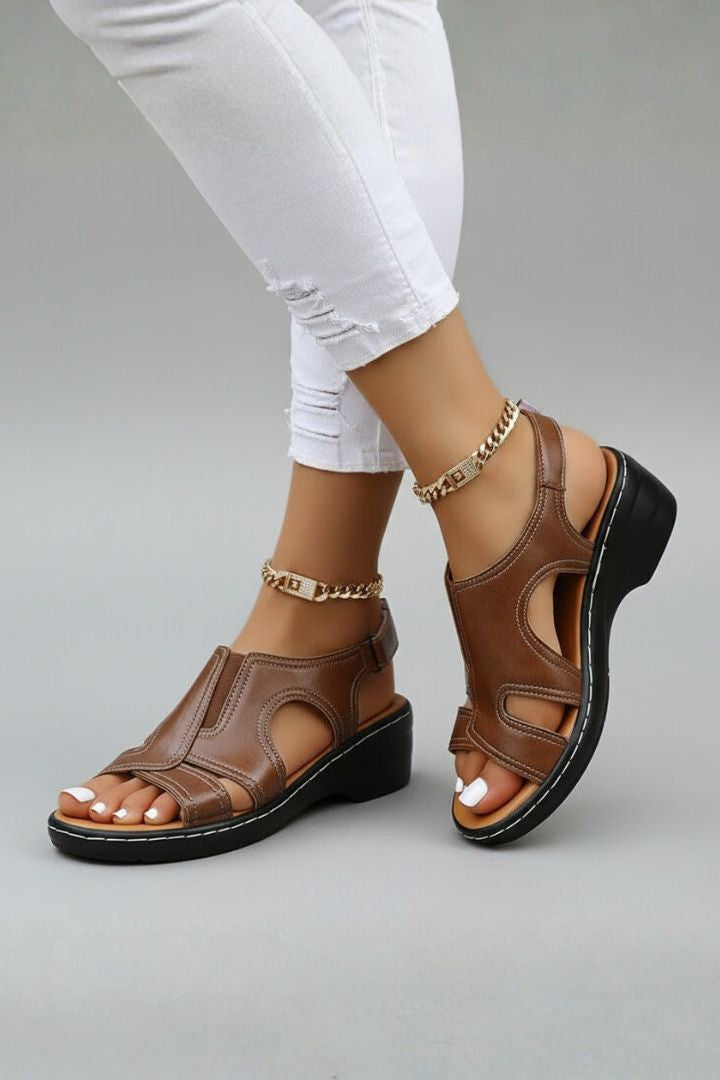 Xara | Women's Platform Sandals | Open Toe Cutout Upper