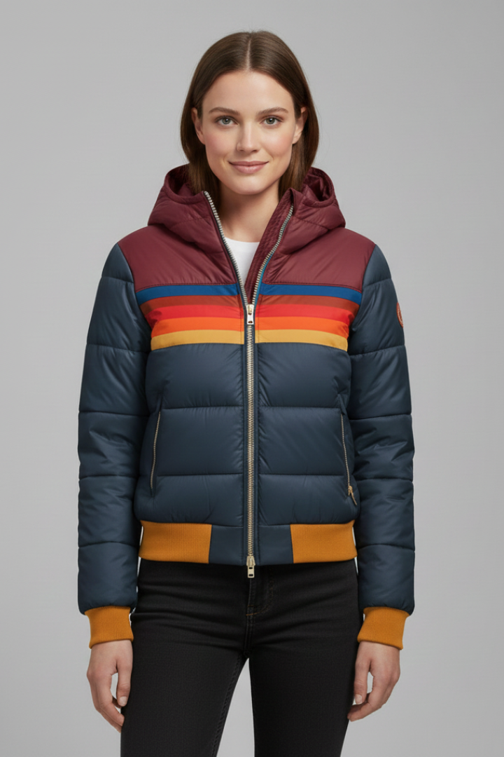 Oddrun | Women's Quilted Hooded Jacket with Zip