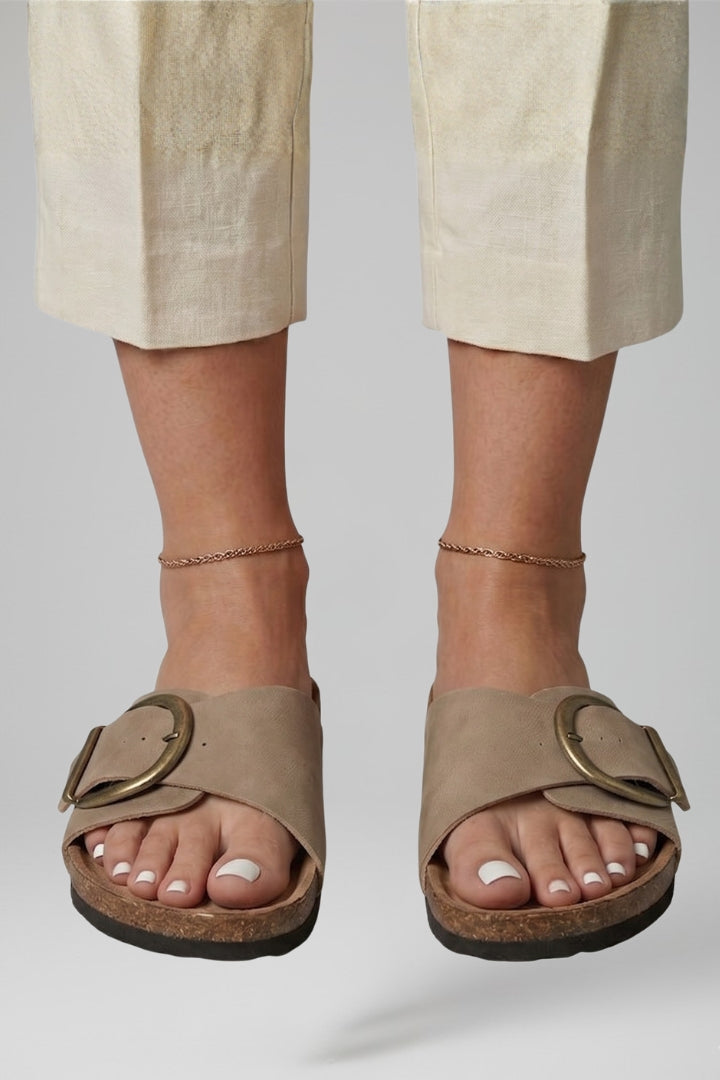 Uma | Women's Sandals | Buckle Fastening Textured Sole