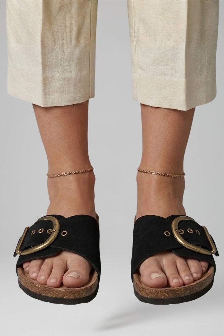 Uma | Women's Sandals | Buckle Fastening Textured Sole