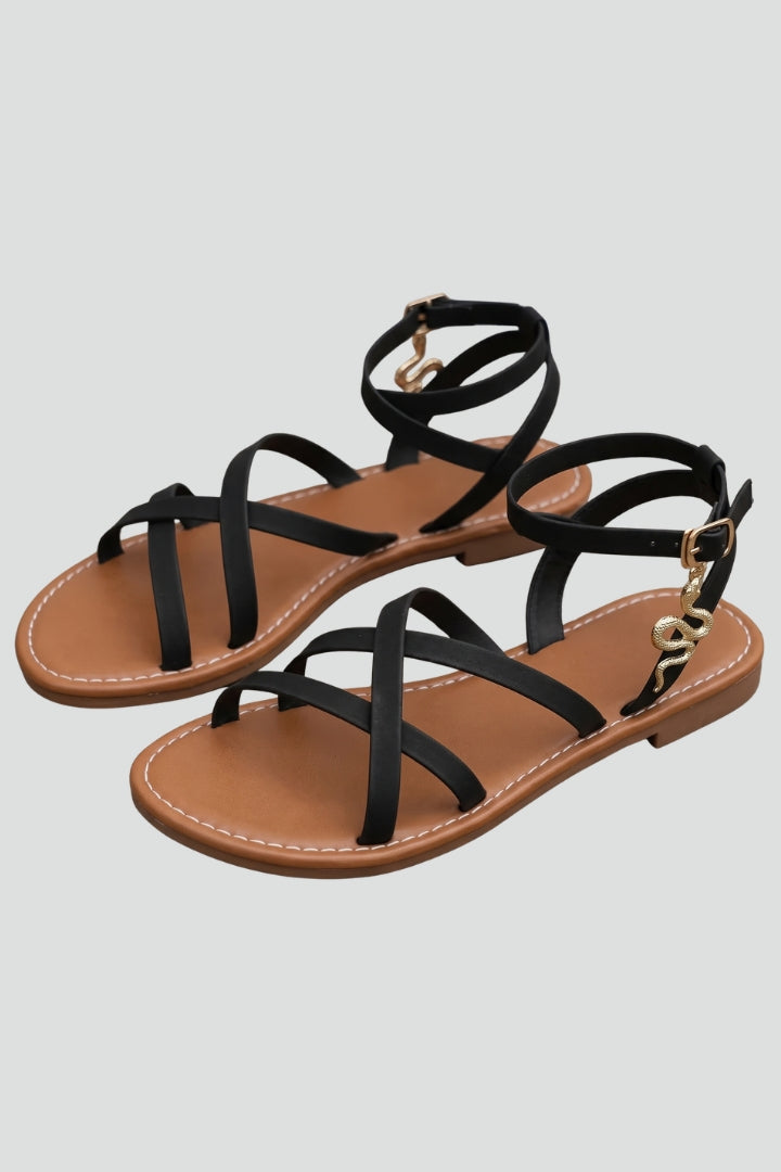 Seaxburh | Women's Sandals | Crossed Straps Adjustable Fastening