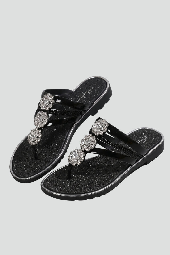 Alveva | Women's Sandals | Embellished Straps Cushioned Footbed