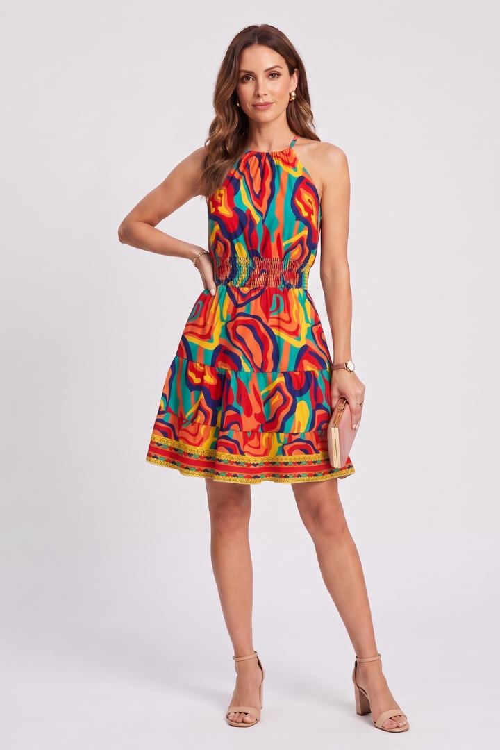 Brisa | Women's Short Romper | Wrap Neckline Summer