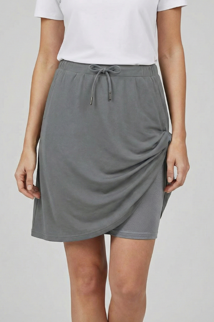 Uma | Women's Skirt | Drawstring Waist Built-In Shorts