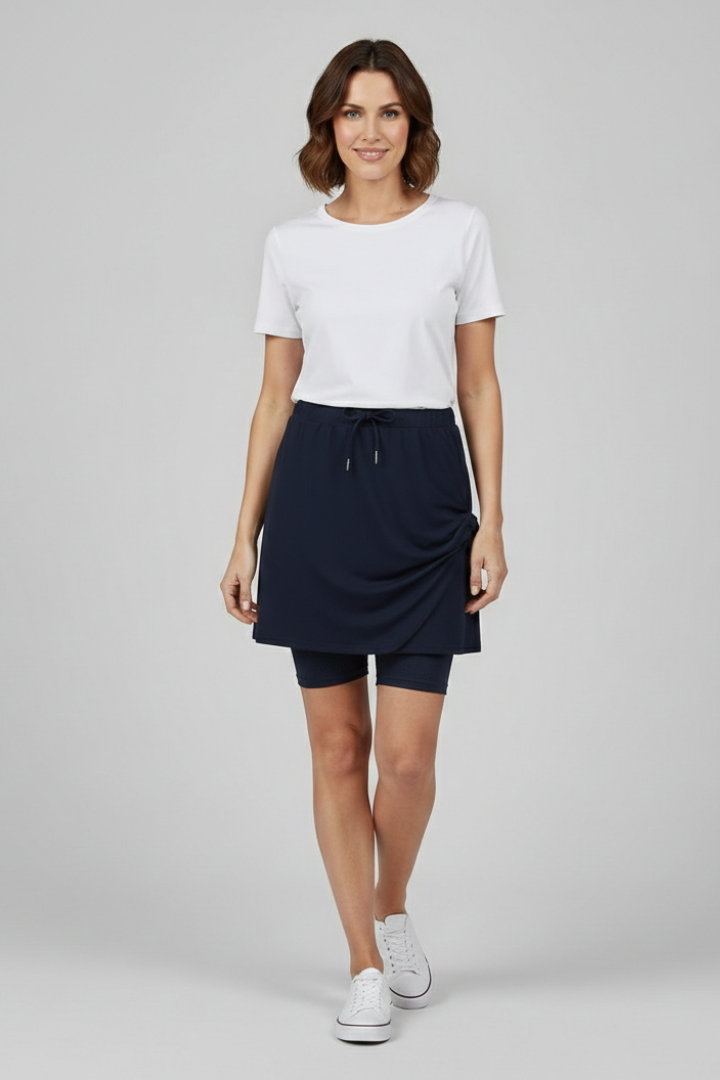 Uma | Women's Skirt | Drawstring Waist Built-In Shorts
