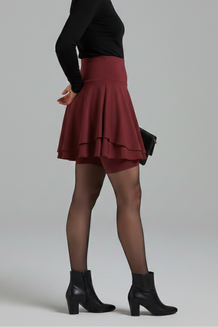 Lucretia | Women's Skirt | High Waist Built-In Shorts