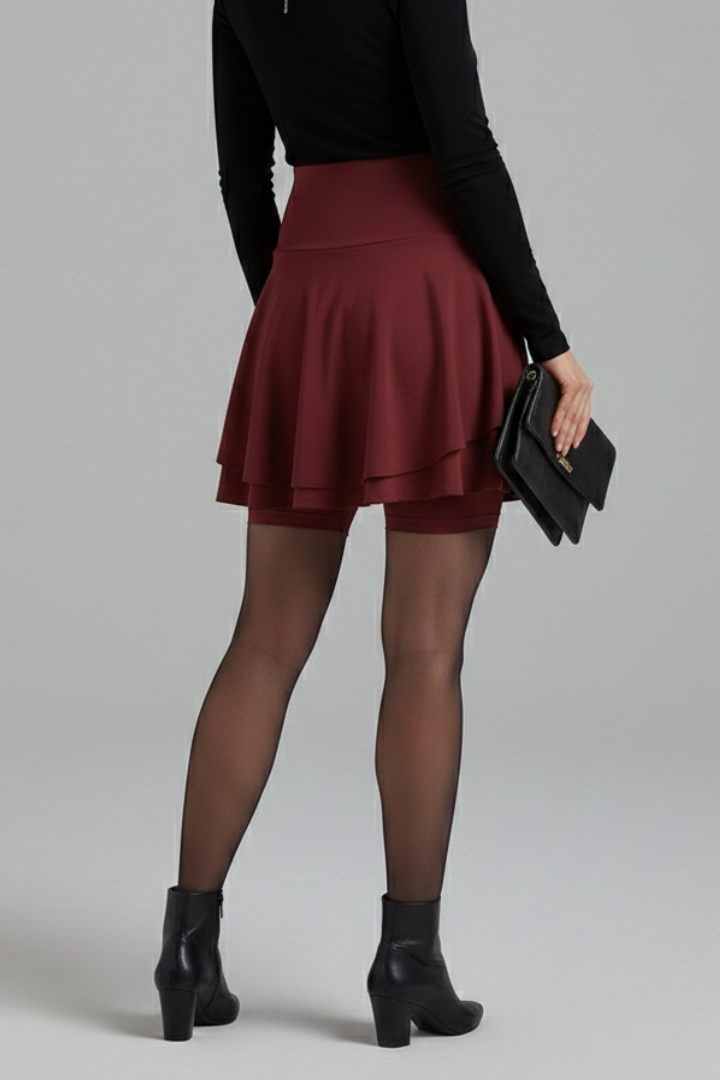 Lucretia | Women's Skirt | High Waist Built-In Shorts