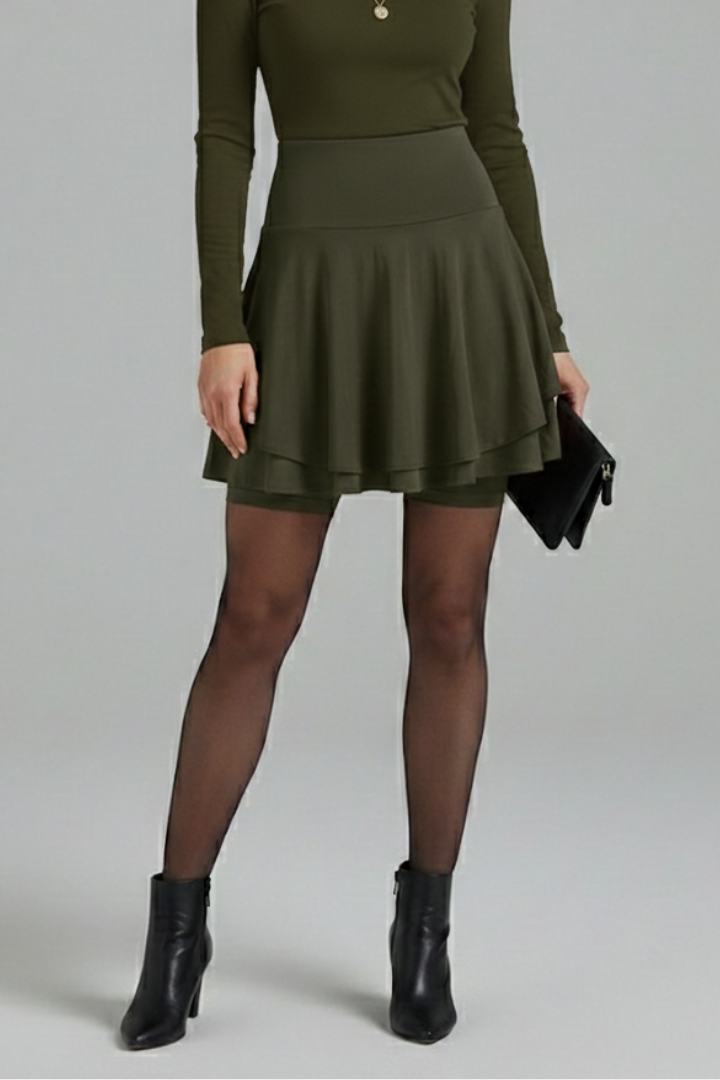 Lucretia | Women's Skirt | High Waist Built-In Shorts