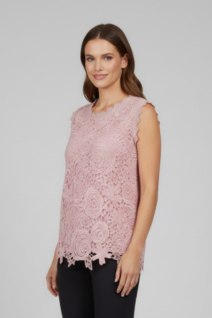 Dalena | Women's Blouse | Sleeveless V-Neckline Textured Surface