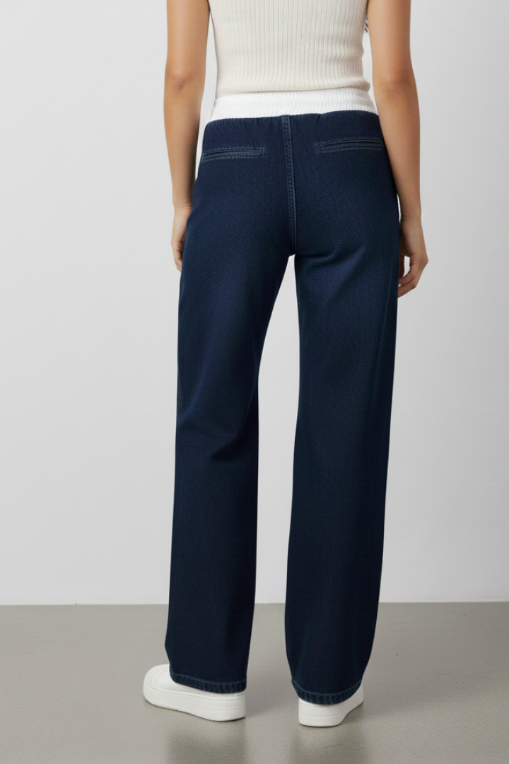 Adda | Women's Trousers | Straight-Leg Elastic Waist Drawstring