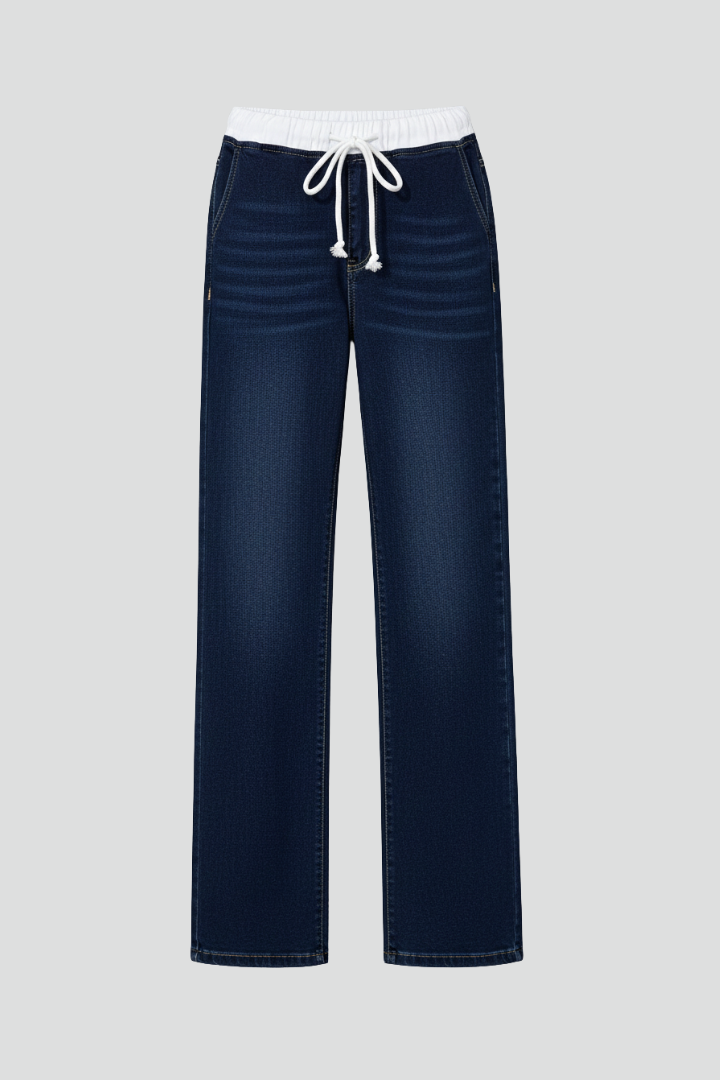 Adda | Women's Trousers | Straight-Leg Elastic Waist Drawstring
