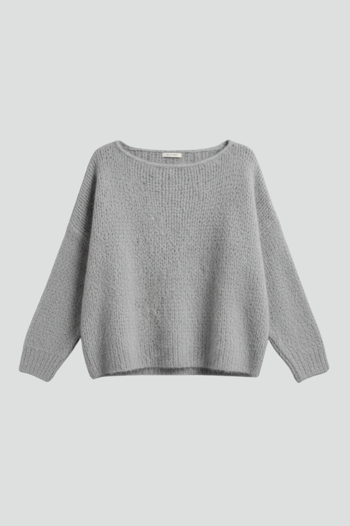 Willa | Women's Sweater | Wide Neck Brushed Knit Surface