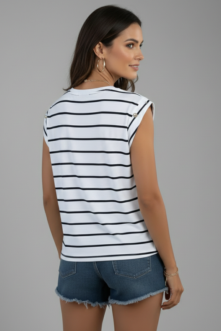 Priya | Women's T-Shirt | Round Neck Sleeveless Cut