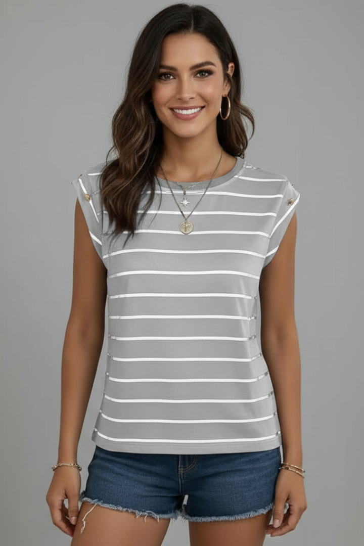 Priya | Women's T-Shirt | Round Neck Sleeveless Cut