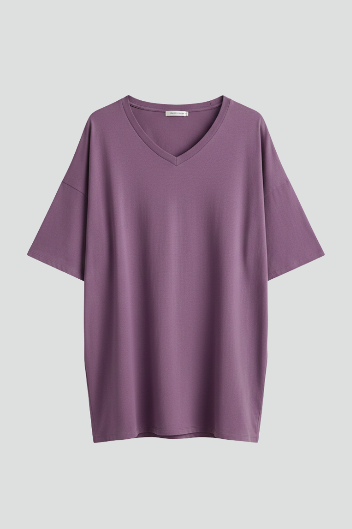 Tamara | Women's T-Shirt | V-Neckline Short Sleeves Button