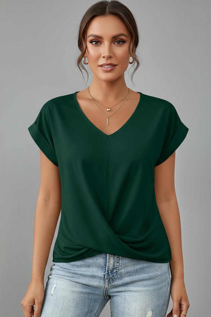 Rena | Women's T-Shirt | V-Neckline Short Sleeves