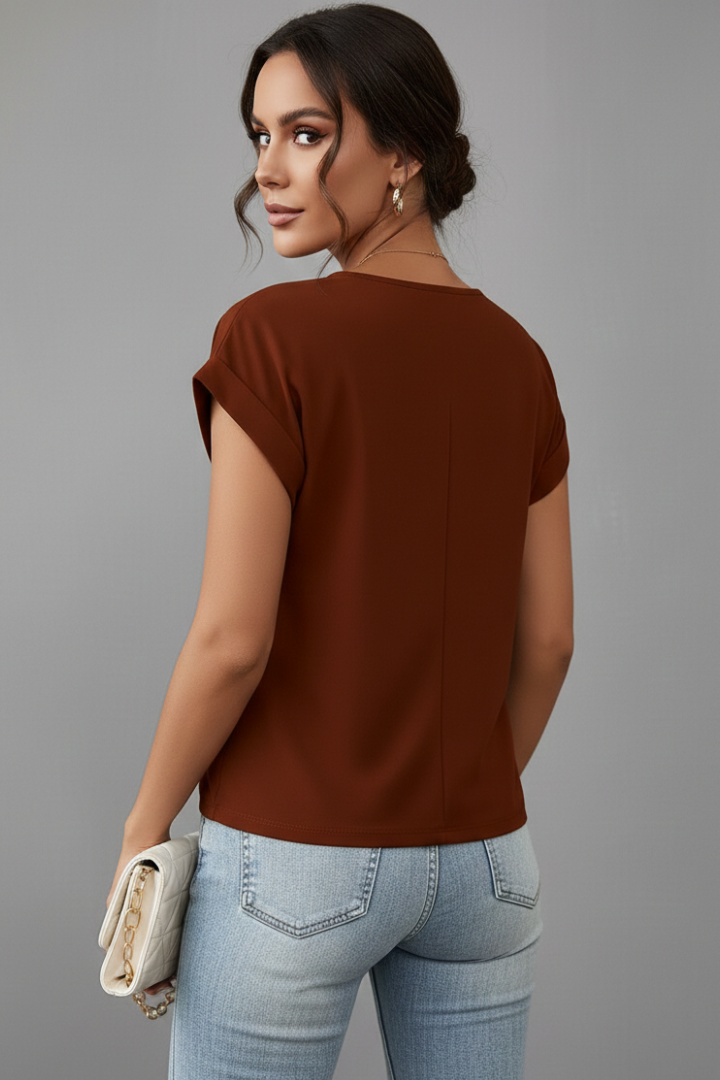 Rena | Women's T-Shirt | V-Neckline Short Sleeves