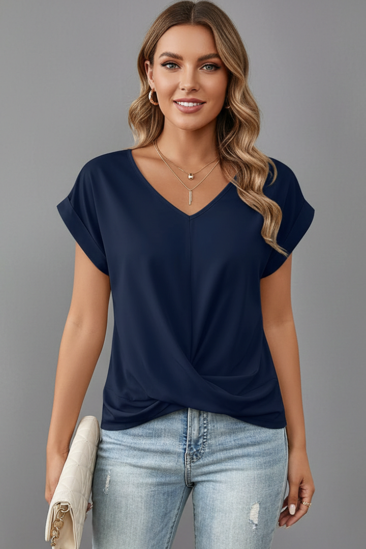 Rena | Women's T-Shirt | V-Neckline Short Sleeves