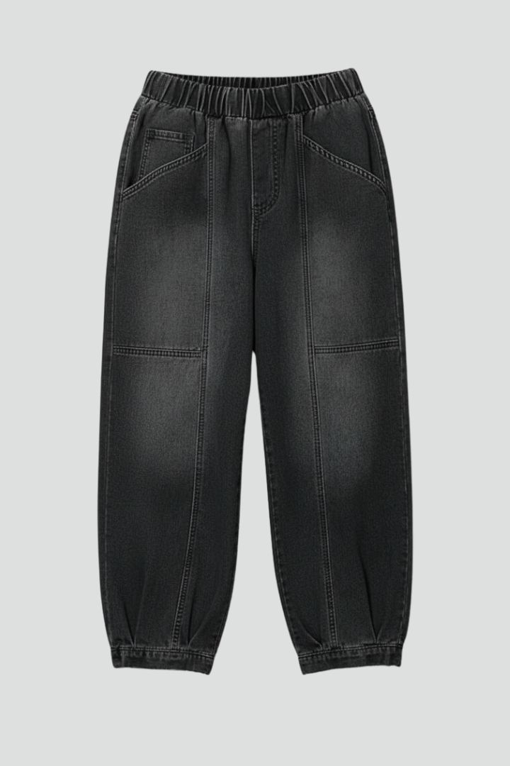 Uala | Women's Jeans | Tapered Elastic Waist Pockets