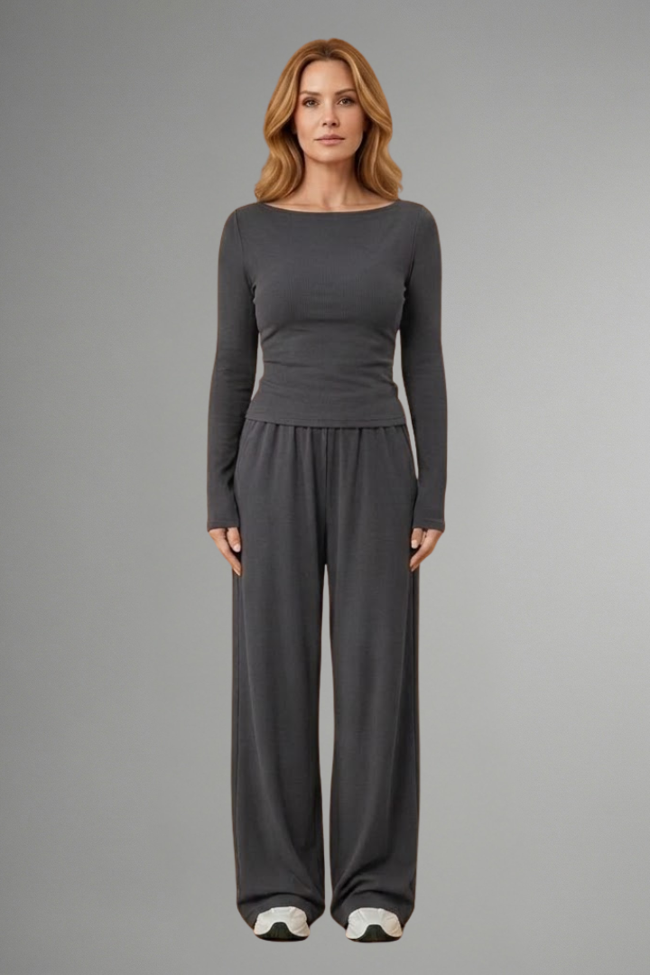 Luna | Women's Top and Trousers Set | Relaxed Fit Long Sleeves
