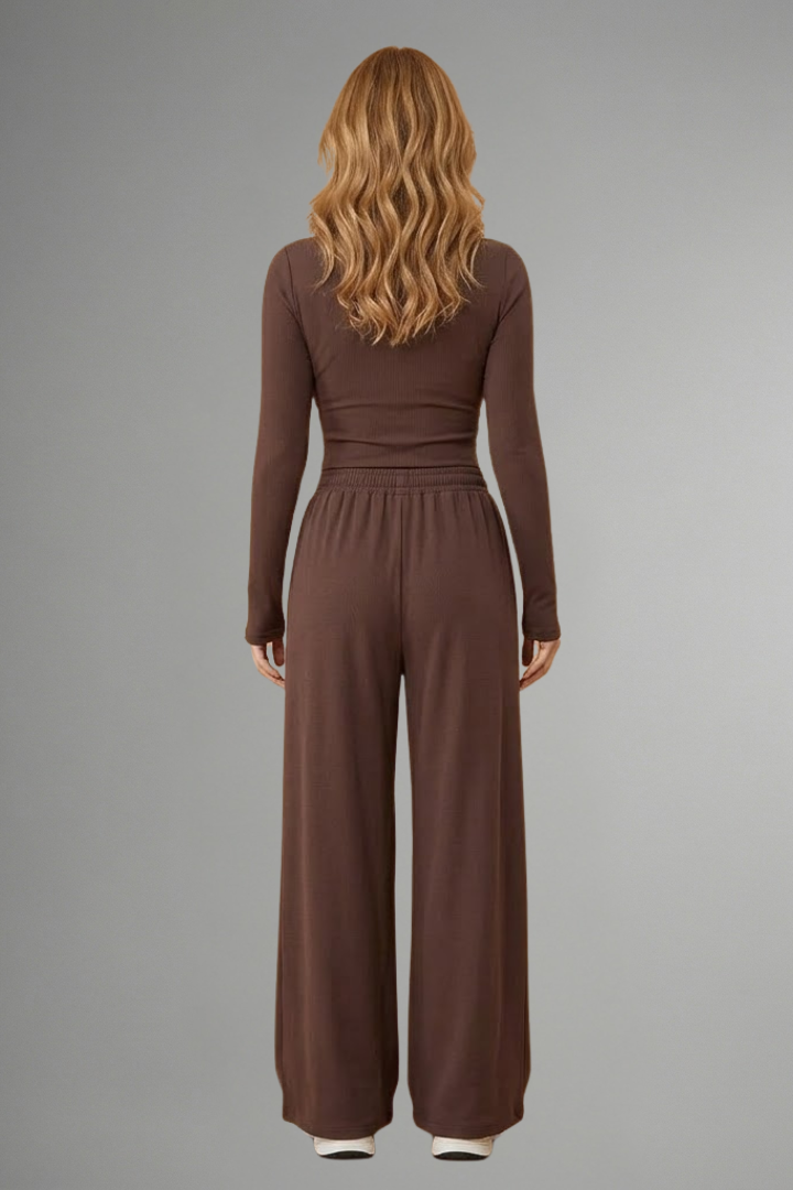 Luna | Women's Top and Trousers Set | Relaxed Fit Long Sleeves
