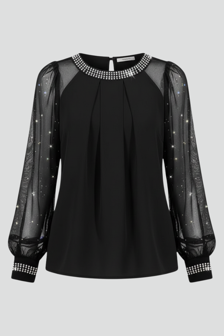 Rhian | Women's Top | Round Neck Long Sleeves