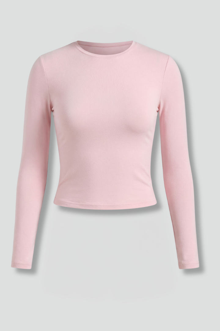 Tegwen | Women's Top | Round Neckline Long Sleeves Classic