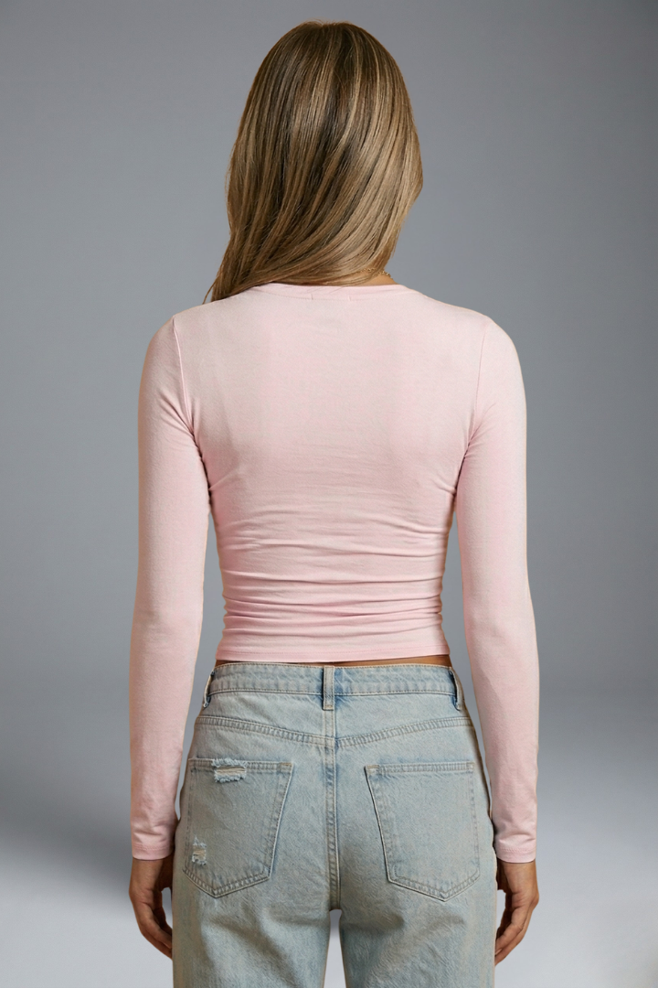 Tegwen | Women's Top | Round Neckline Long Sleeves Classic